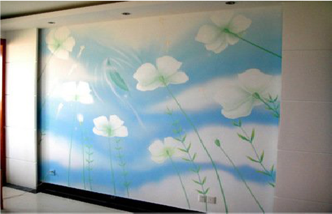 礼泉画墙绘怎么画好白云的蓬松感？