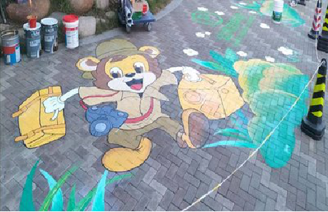 礼泉夏季画地面彩绘会遇到的问题