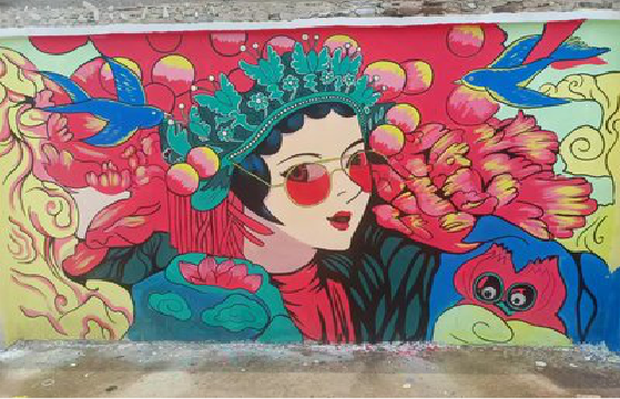 礼泉墙体彩绘-网红墙