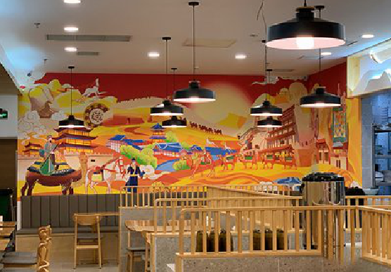 礼泉商业空间彩绘介绍。