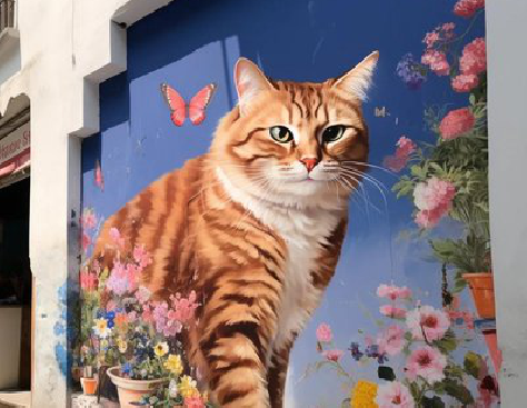 礼泉自己绘制有个性的手绘墙