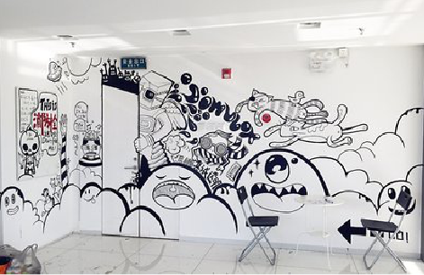 礼泉手绘墙并非传统涂鸦。