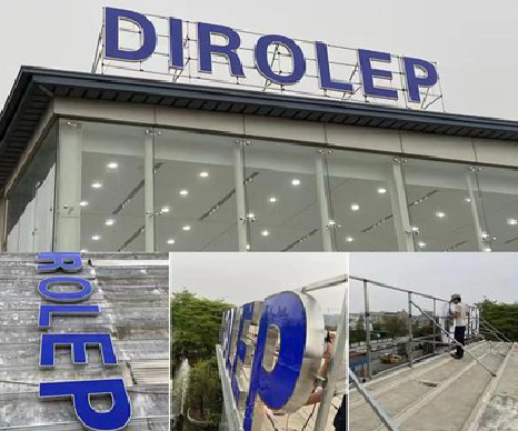 礼泉楼顶发光字安装的注意事项。